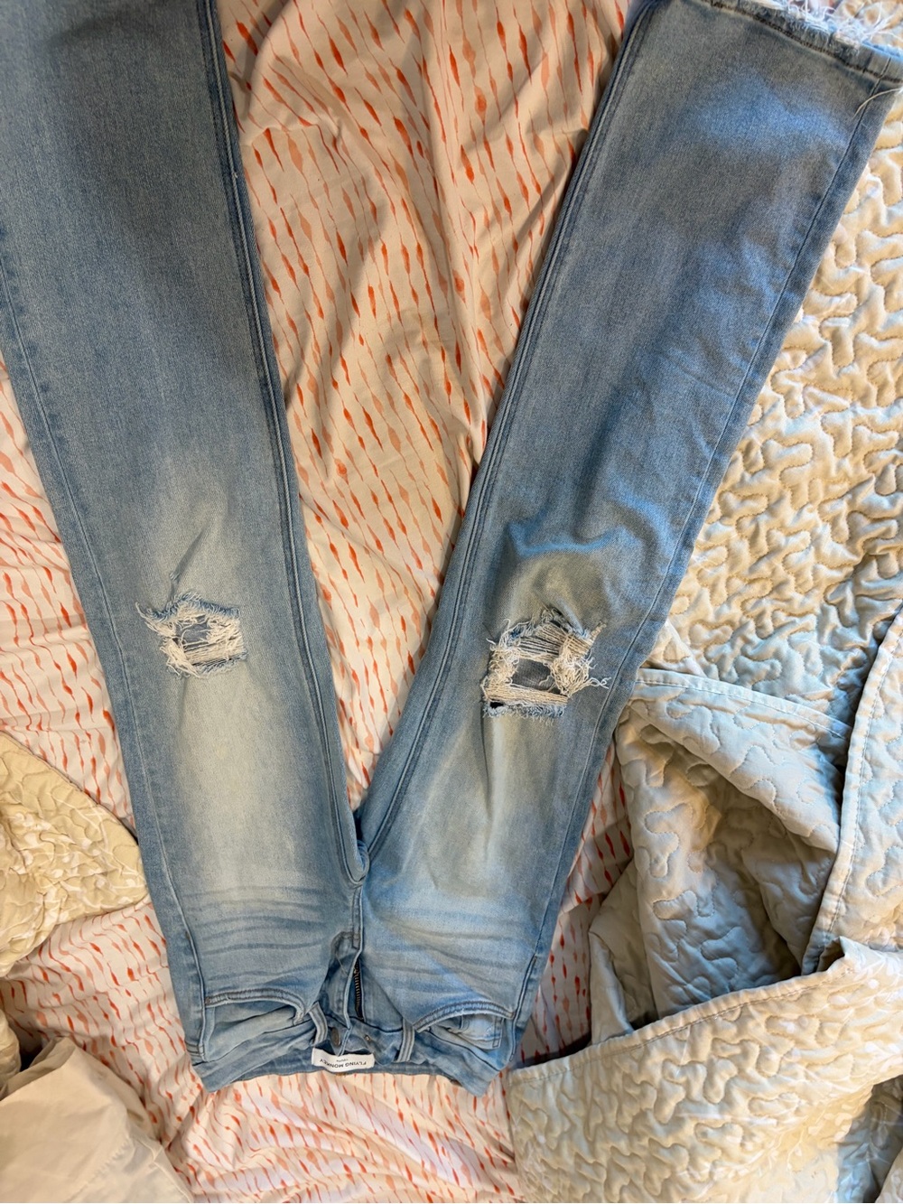 Flying Monkey Light Wash Distressed Kids Jeans